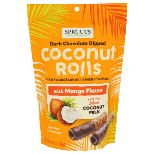 Sprouts Dark Chocolate Coconut Rolls With Mango Flavor