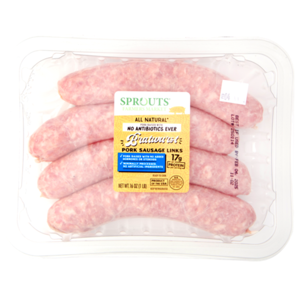 Sprouts Bratwurst Pork Sausage Links No Antibiotics Ever