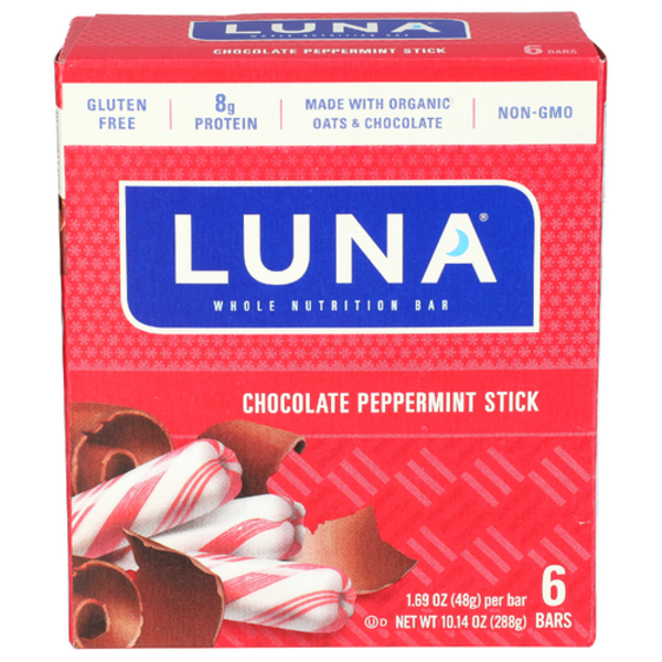 Luna Bar Chocolate Peppermint Stick Bars 6 Pack Case