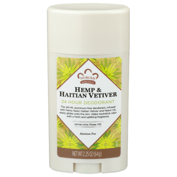 Nubian Heritage Indian Hemp & Haitian Vetiver Deodorant
