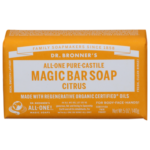 Dr. Bronner's Citrus Orange Bar Soap