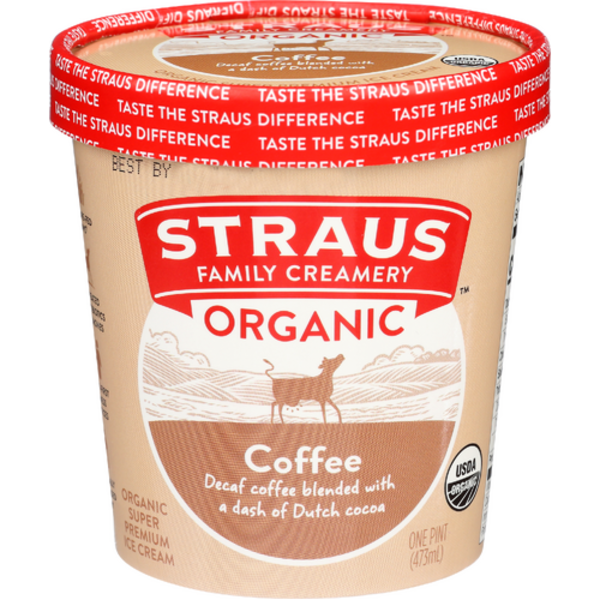 Straus Organic Coffee Ice Cream