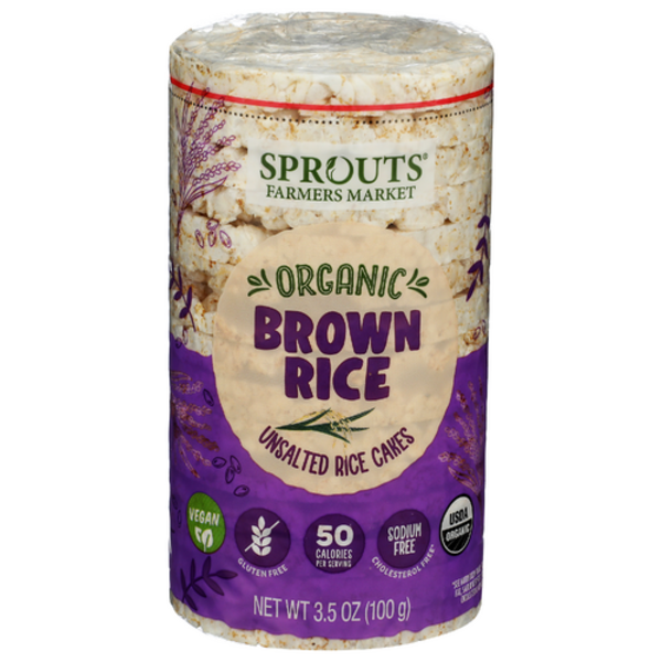 Sprouts Organic Unsalted Brown Rice Cakes