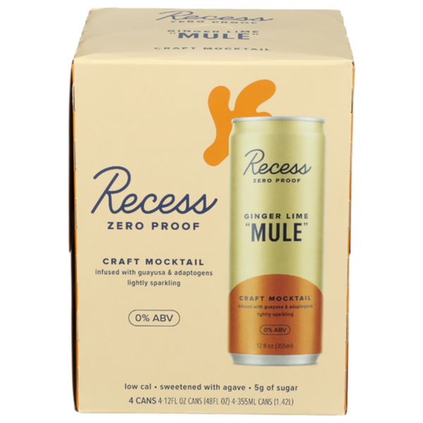 Recess Ginger Lime "Mule" Craft Mocktail 4 Pack