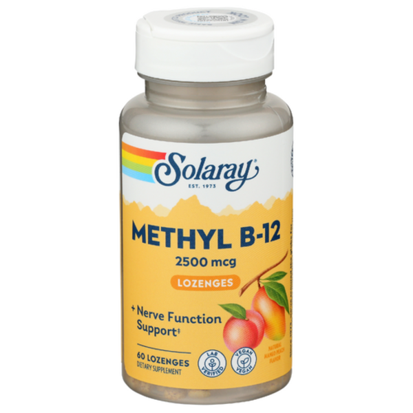Solaray Peach Mango Methyl B-12 2500 Mcg