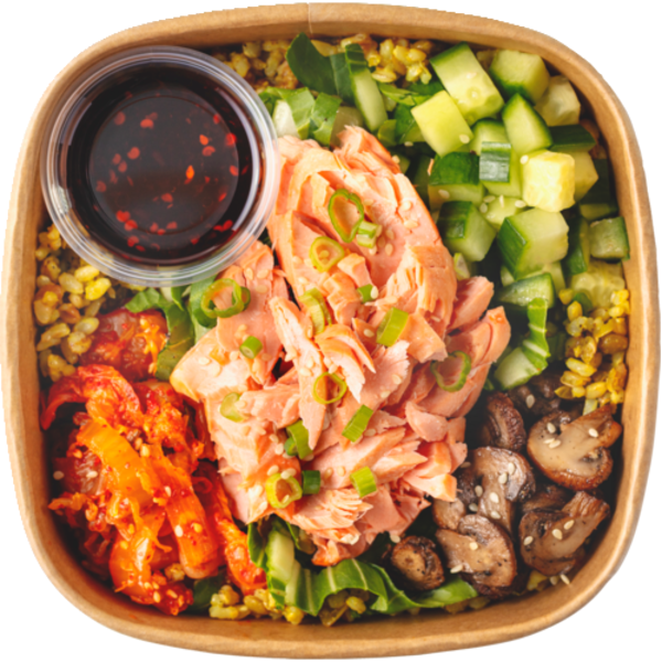 Sprouts Garlic Sesame Salmon Bowl