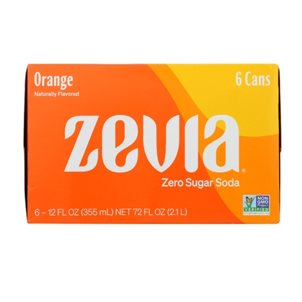 Zevia Orange Soda 6 Pack
