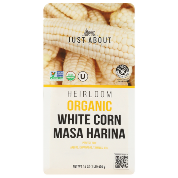 Just About Foods Organic Heirloom White Corn Masa Harina