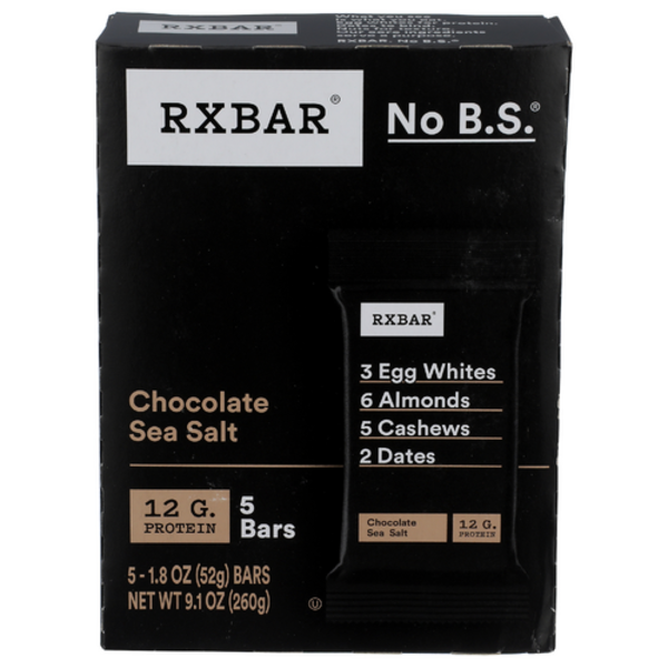 Rxbar Chocolate Sea Salt Protein Bar 5 Pack Case