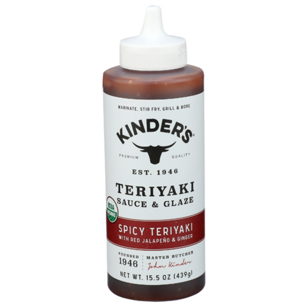 Kinder's Organic Spicy Teriyaki With Red Jalapeno and Ginger Sauce & Glaze
