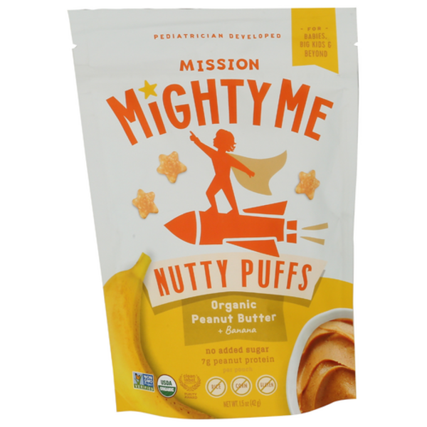 Mission Mighty Me Organic Peanut Butter + Baa Nutty Puffs