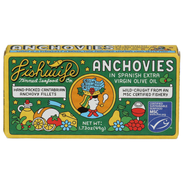 Fishwife Tinned Seafood Co. Anchovies in Spanish Extra Virgin Olive Oil