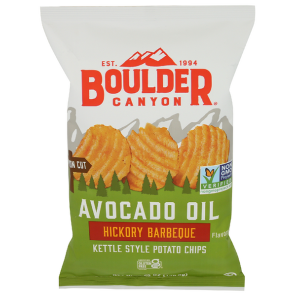 Boulder Canyon Hickory BBQ Avocado Oil Canyon Cut Chips