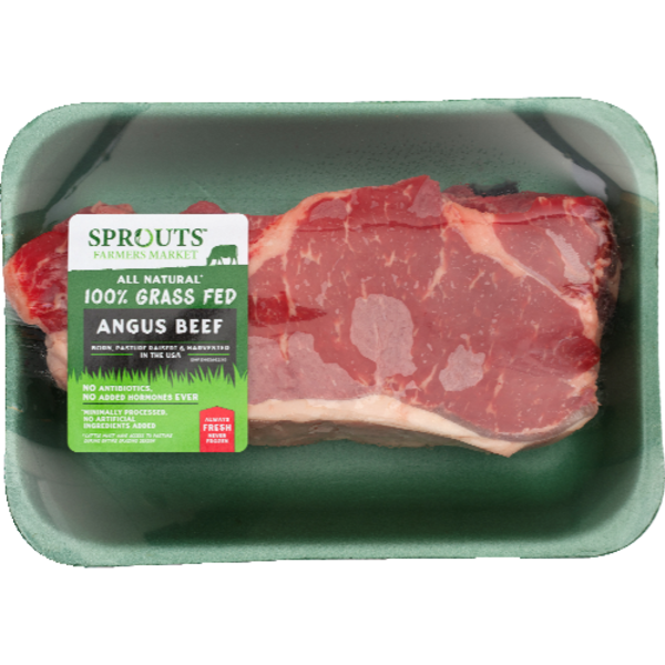 Sprouts 100% Grass-Fed Fresh Boneless Angus Beef New York Steak