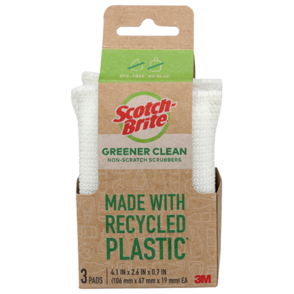 Scotch Brite Greener Cleaner Non-Scratch Natural Sponges 3 Pack