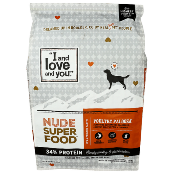 I And Love And You Nude Super Food Poultry Palooza Dog Food