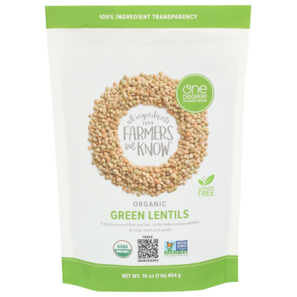 One Degree Organic Green Lentils