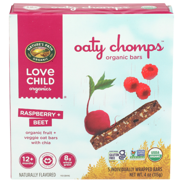 Love Child Organics Organic Raspberry Beet Oaty Chomps 5 Pack
