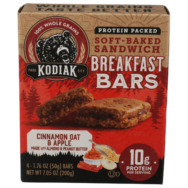 Kodiak Cakes Cinnamon Oat & Apple Soft-Baked Breakfast Bars 4 Pack