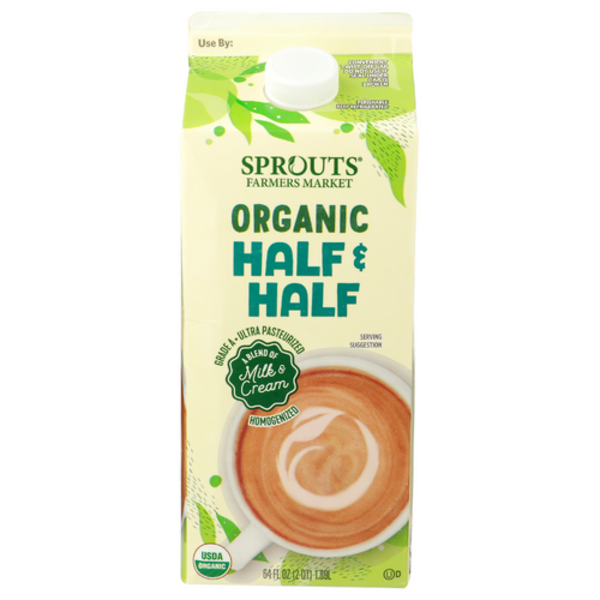 Sprouts Organic Grade A Ultra Pasteurized Homogenized Half & Half