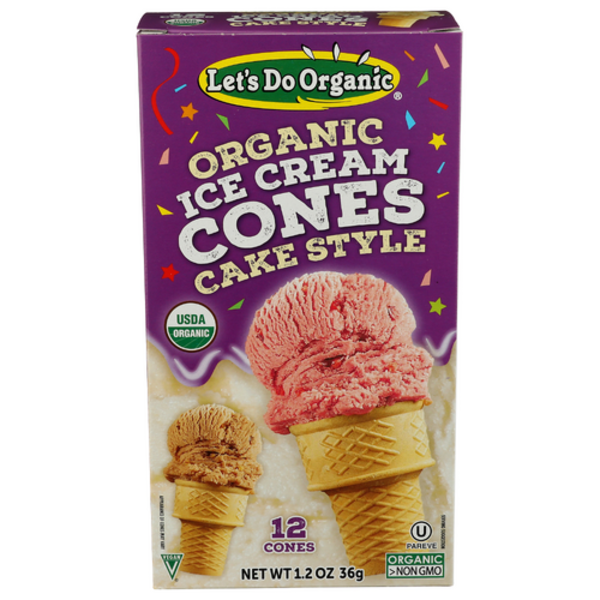 Let's Do Organic Organic Cake Style Ice Cream Cones 12 Count