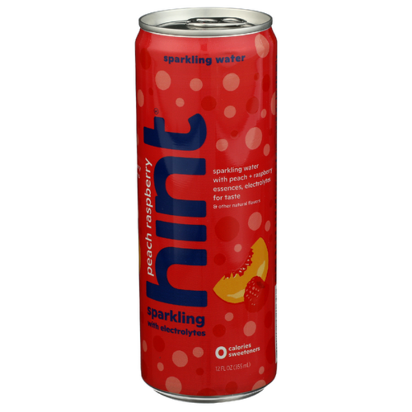 Hint Peach Raspberry Sparkling Water with Electrolytes