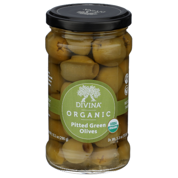 Divina Organc Pitted Green Olives