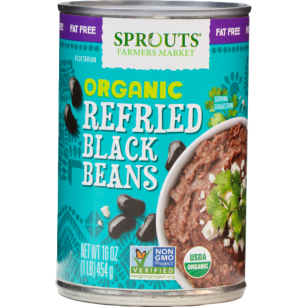 Sprouts Organic Fat Free Refried Black Beans
