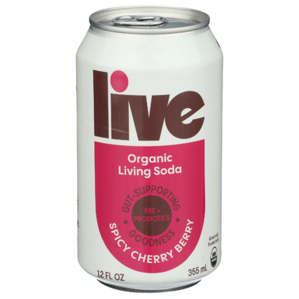 Live Soda Organic Spicy Cherry Berry Living Soda