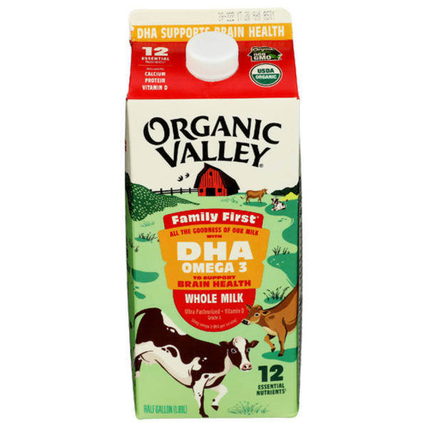 Organic Valley Organic DHA Omega 3 Whole Milk