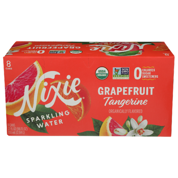 Nixie Sparkling Water Organic Grapefruit Tangerine Sparkling Water 8 Pack