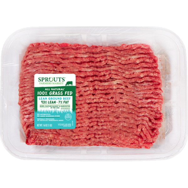 Sprouts Grass-Fed 93% Lean Fresh Ground Beef