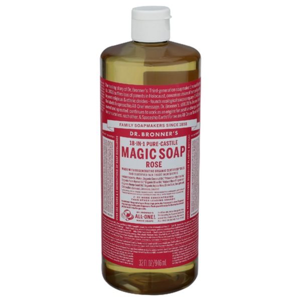 Dr. Bronner's Rose Pure Castile Liquid Soap