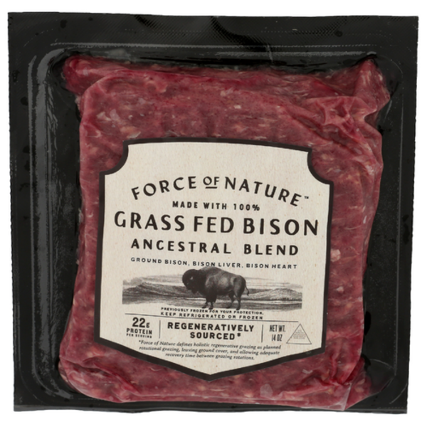 Force Of Nature Meats 100% Grass Fed Ancestral Blend Ground Bison