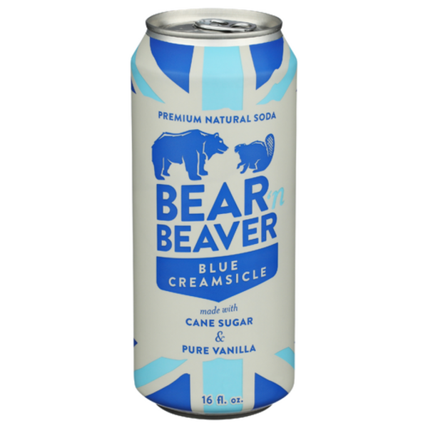 Bear N Beaver Soda Blue Creamsicle Premium Natural Soda