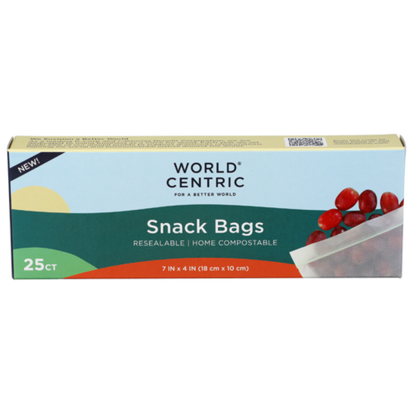 World Centric Compostable Resealable Snack Bags
