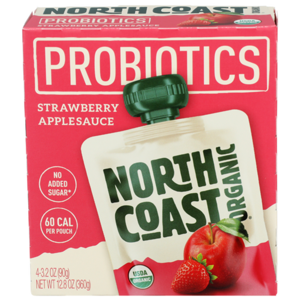 North Coast Organic Strawberry Apple Sauce + Probiotics