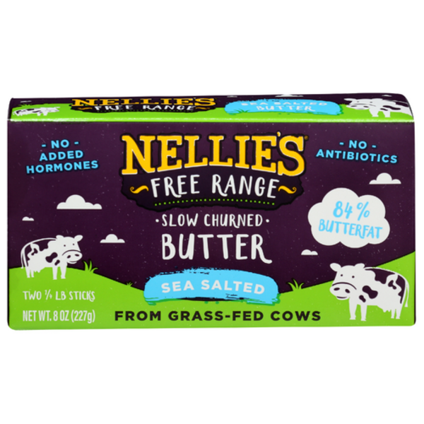 Nellies Sea Salted Butter 2 Sticks