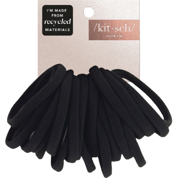 Kitsch Eco-Friendly Black Nylon Elastics 20 Piece