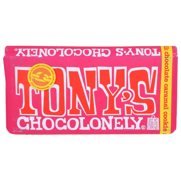 Tony's Chocolonely Milk Chocolate Caramel Cookie Bar