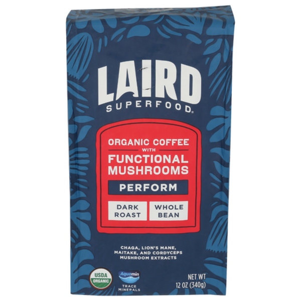 Laird Superfood Organic Dark Roast Perform Whole Bean Coffee
