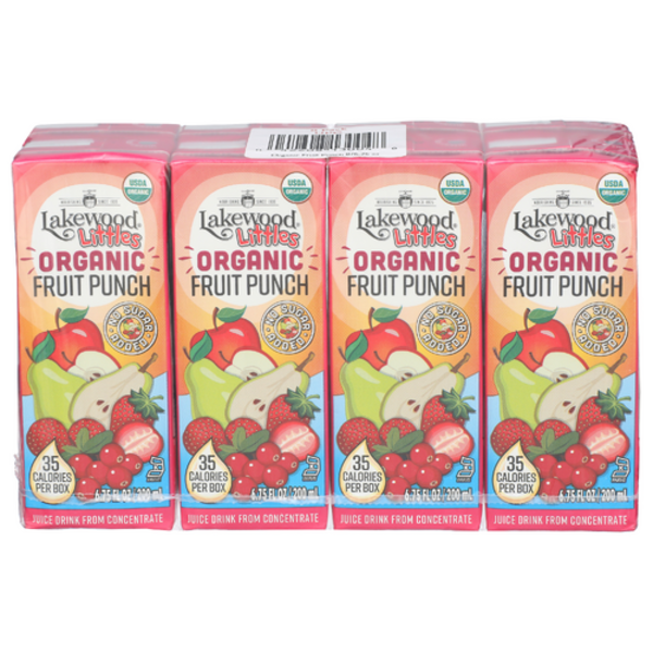 Lakewood Organic Fruit Punch Juice Boxes 8 Pack
