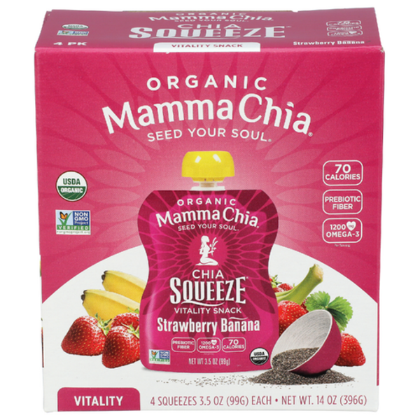 Mamma Chia Organic Strawberry Baa Chia Squeeze