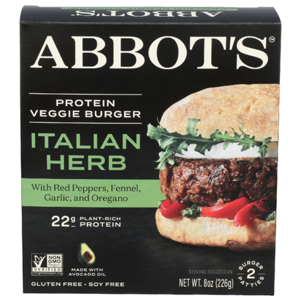 Abbot's Italian Herb Protein Veggie Burger 2 Count