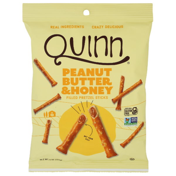 Quinn Snacks Honey Peanut Butter Filled Pretzel Sticks