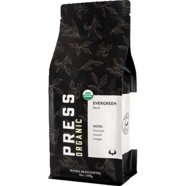 Press Coffee Organic Evergreen Whole Bean Coffee