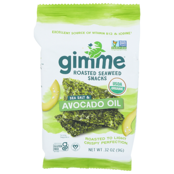 Gimme Health Foods Organic Sea Salt Avocado Oil Roasted Seaweed