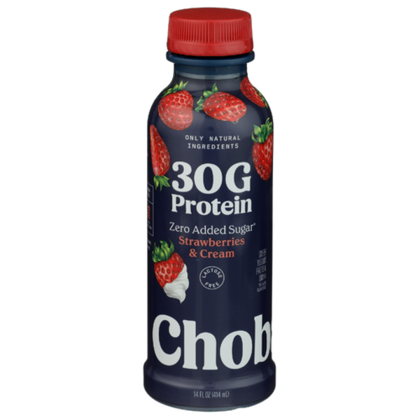 Chobani Strawberries & Cream Zero Sugar Greek Yogurt Protein Drink