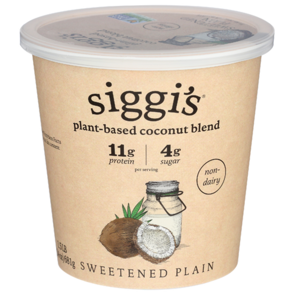 Siggi's Sweetened Plain Plant-Based Coconut Blend Yogurt Alternative
