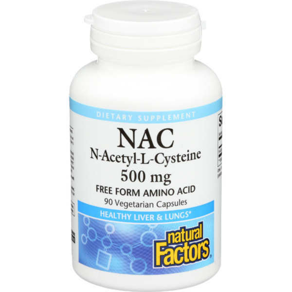 Natural Factors N-Acetyl-L-Cysteine 500 mg Free From Amino Acid